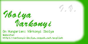 ibolya varkonyi business card
